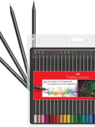 Lápis de Cor, Faber-Castell, EcoLápis Supersoft, 24 Cores