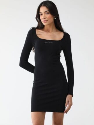 Vestido Tommy Jeans Curto logo preto