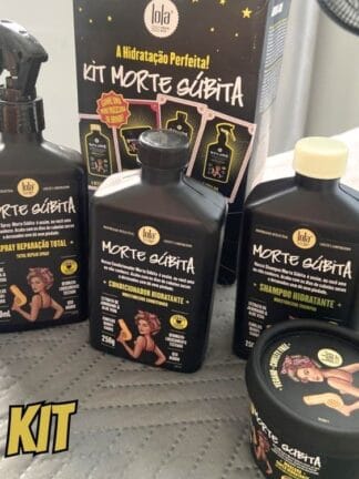 Kit Morte Súbita (Shampoo, Condicionador, Spray Reparação 250ml + Máscara 100g), Lola Cosmetics