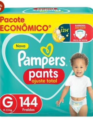 Fralda Descartável Pampers Pants Ajuste Total - Tamanho G, 144 Unidades