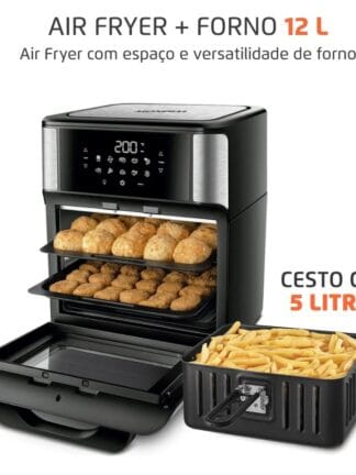 Fritadeira Air Fryer 12 litros Mondial Inox