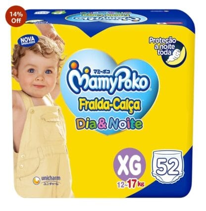 MamyPoko Fralda-Calça Dia&Noite Xg 52 Unidades