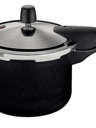 Panela de Pressão Tramontina Vancouver Effect em Alumínio com Revestimento Interno e Externo em Antiaderente Starflon Max Preto 20 cm 4,5 L