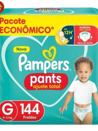Fralda Descartável Pampers Pants Ajuste Total - Tamanho G, 144 Unidades