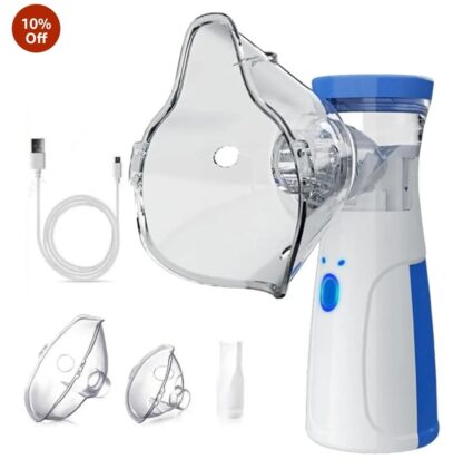 Nebulizador Inalador Ultrassonico Sem Fio Recarregavel USB Compacto Portatil Silencioso Criança Adulto Mesh Mini Ultrassom Infantil