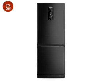 Geladeira Panasonic BB64 Black Inox Inverse Frost Free 460L Inverter A+++ - NR-BB64PV1B 127V