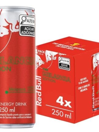 Pack de 4 Latas Red Bull Energético, Melancia, 250 m