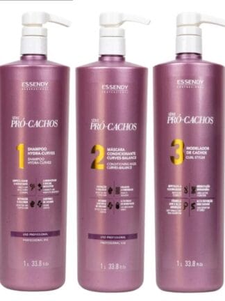Kit Série Pró-cachos Shampoo, Máscara e Modelador 1000ml