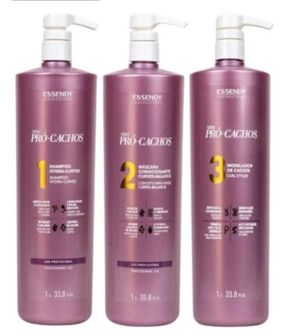 Kit Série Pró-cachos Shampoo, Máscara e Modelador 1000ml