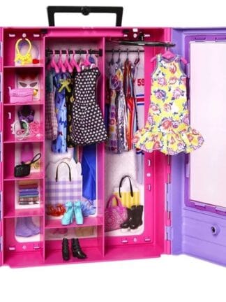 Barbie Fashion & Beauty Conjunto de Brinquedo Novo Armário de Luxo com Boneca para crianças a partir de 3 anos