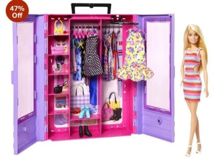 Barbie Fashion & Beauty Conjunto de Brinquedo Novo Armário de Luxo com Boneca para crianças a partir de 3 anos