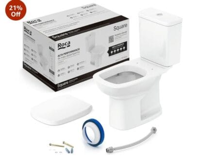 Roca Kit Vaso Sanitário com Caixa Acoplada e Assento Soft Close Square