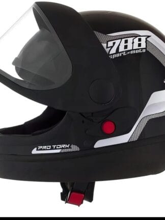 CAPACETE FECHADO PRO TORK SPORT MOTO 788 PRETO - BRANCO