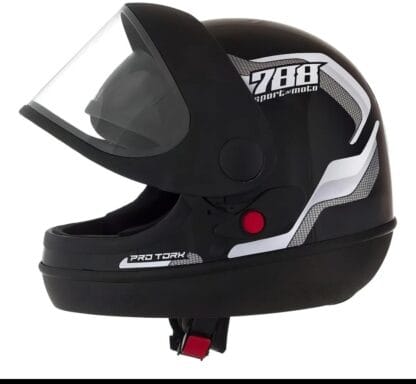 CAPACETE FECHADO PRO TORK SPORT MOTO 788 PRETO - BRANCO