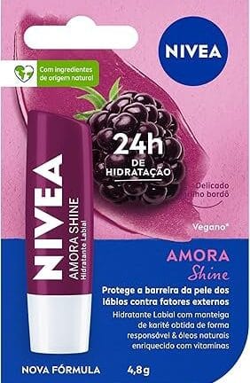 NIVEA Hidratante Labial Amora Shine 4,8 g - Cuidado intensivo