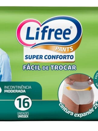 Lifree Fralda Geriátrica Tipo Calça Super Conforto G/Xg 16 Unidades
