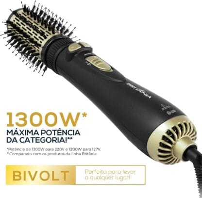 Escova Rotativa Britânia BER20PD 3 Temperaturas 1300W Bivolt