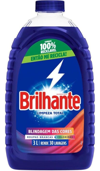 Brilhante Limpeza Total - Lava Roupas Líquido 3L