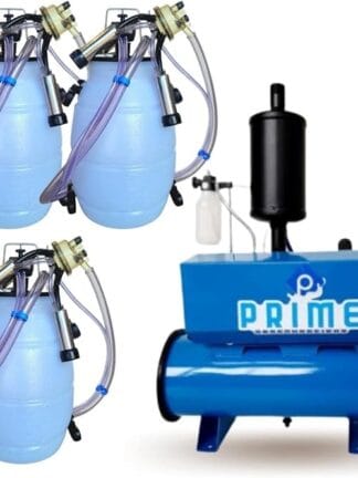 Ordenhadeira Mecânica Balde ao pé Bomda de vacuo 450 Litros, Motor 2 Cv, com 3 Conjuntos Completos (220)