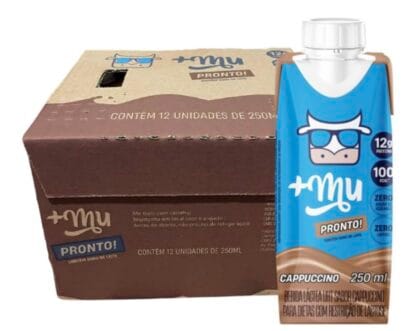 +Mu Mulkshake Bebida Proteica Láctea UHT Sabor Cappuccino - Pack 12 unidades