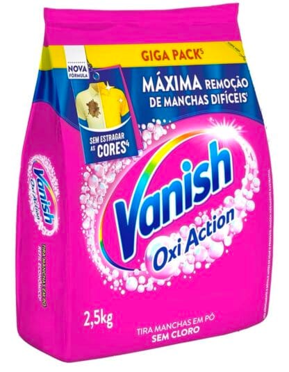 Vanish Tira Manchas Em Pó Multi Power Oxi Action 2 5Kg Refil Econômico Para Roupas Coloridas