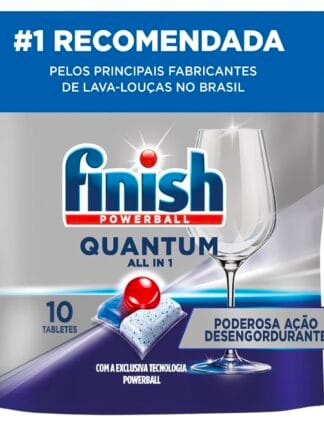 Detergente para Lava Louças em tabletes Finish Quantum All in 1 com 10 unidades