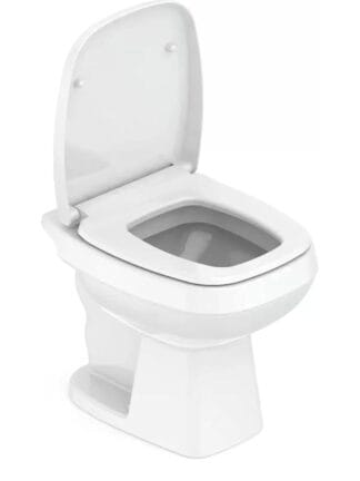 Celite Kit Bacia Convencional, Assento Polipropileno Soft Close e Complementos de Instalação City, Cor: Branco