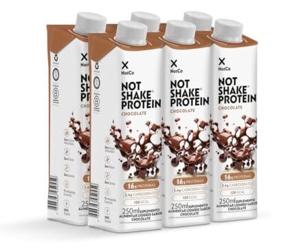 Bebida Proteica NotCo NotShake Protein Chocolate 6x250ml, 16g de Proteína, Ingredientes 100% Vegetais, Sabor Chocolate, Low Carb, Sem Lactose, Sem Açúcar Adicionado, Baixo em Gorduras, Vegetariano.