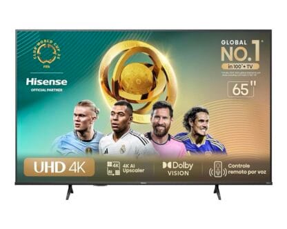 Hisense Smart TV UHD 4K DLED 65" Polegadas 65A6K com HDR10+ Dolby Vision Game Mode Controle por Voz Alexa Built-In AirPlay