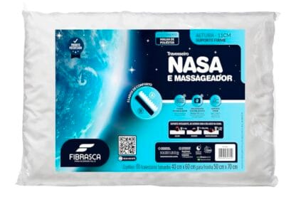 Travesseiro Nasa e Massageador Ortopédico - P/fronhas 50 x 70 cm - Fibrasca