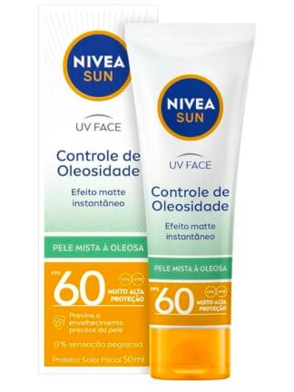 NIVEA SUN Protetor Solar Facial Beauty Expert Controle de Oleosidade FPS 60 50g