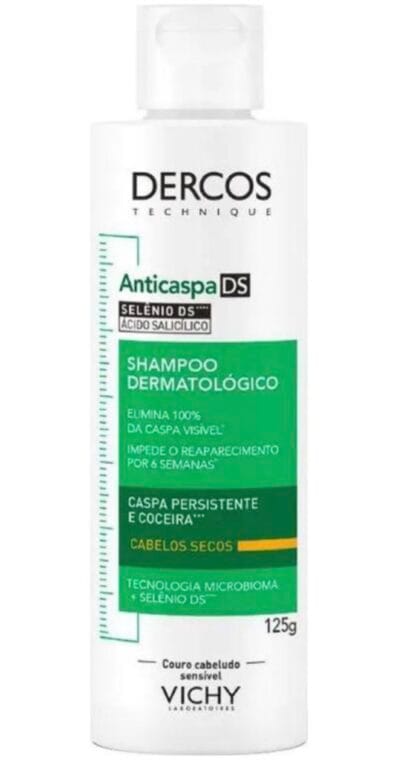 Shampoo Anticaspa Cabelos Secos 125g Dercos DS Vichy