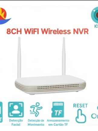 Nvr Wifi 8 Canais Gravador Câmeras Ip Onvif Wireless