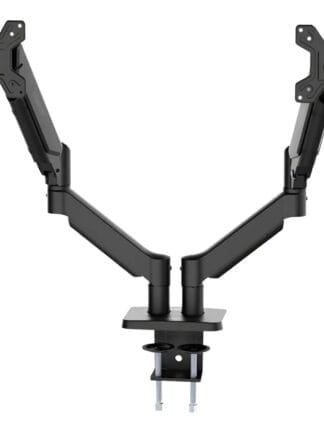 Suporte De Mesa 2 Monitor Tv Duplo Com Pistão A Gás 14 À 32 Black