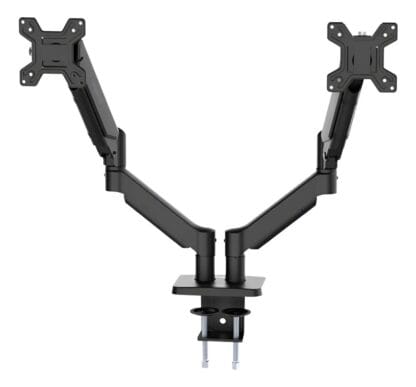 Suporte De Mesa 2 Monitor Tv Duplo Com Pistão A Gás 14 À 32 Black