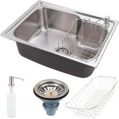 Pingoo.casa, Cuba para Cozinha Gourmet Inox com Acessórios Matis - Prata