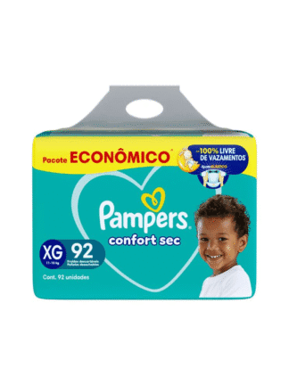 Fralda Infantil Pampers Confort Sec Xg 92 Unidades