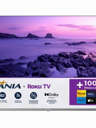 Smart TV DLED 55" Ultra HD Britânia 4K BTV55G7PR2CGB Roku TV com HDMI, USB, Wi-Fi, Dolby Audio e Processador Quad-Core