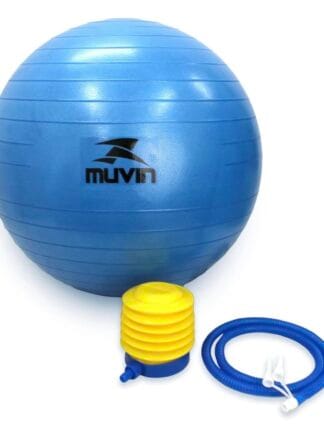 Bola de Pilates 65cm Muvin – Antiestouro – Suporta até 300kg – Com Bomba – Ginástica – Fitness – Pilates – Yoga – Fisioterapia – Flexibilidade – Fortalecimento – Tonificação –– Fácil Limpeza