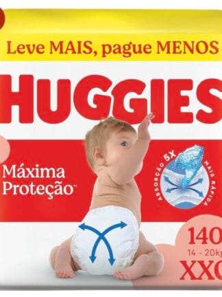 Fralda Descartável Huggies Máxima Proteção Tamanho XXG 140 unidades – Nova Supreme Care