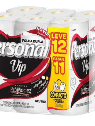 Personal VIP - Papel Higiênico, Folha Dupla, 12 unidades