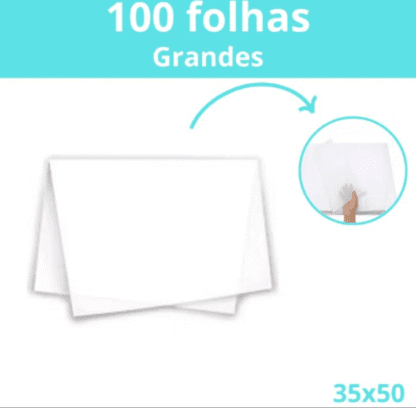 Papel Seda Branco 35x50 - 100 Unidades