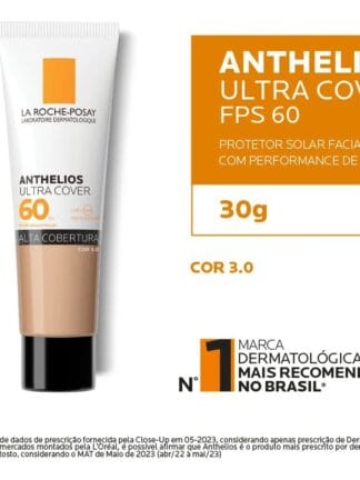 Protetor Solar Facial Com Cor FPS60, Base e Proteção 12h