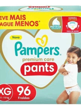 Pampers Pants Premium Care Fralda Fácil de Vestir XG 96 Unidades
