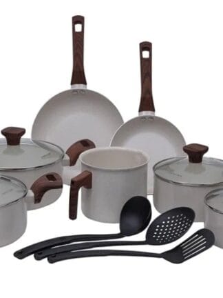 Mimo Style, Jogo de Panelas Cerâmica 10 Peças Indução Pratic Cook Marmol