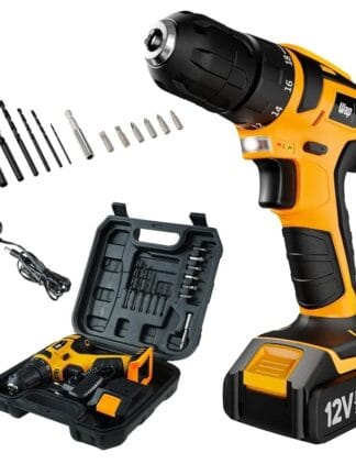 WAP Parafusadeira e Furadeira à Bateria 12V BPF-12K3, Kit de 13 Acessórios e Maleta, Empunhadura Emborrachada, Bivolt