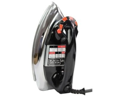 BLACK+DECKER Ferro de Passar Roupa a Seco, Metálico Preto, Modelo VFA1110TM2, 110V