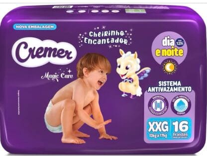 Fralda Cremer Jumbo XXG 16 Unidades