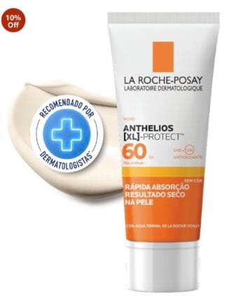 La Roche-Posay Protetor Solar Facial FPS 60 Gel Creme Oil-Free com Ação Hidratante e Antioxidante UVA/UVB para Peles Oleosas Sem Cor, Anthelios XL Protect 40g
