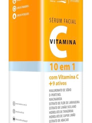 Sérum Facial Vitamina C, 10 em 1, Pele Hidratada, Macia e Iluminada, 30ml, Max Love